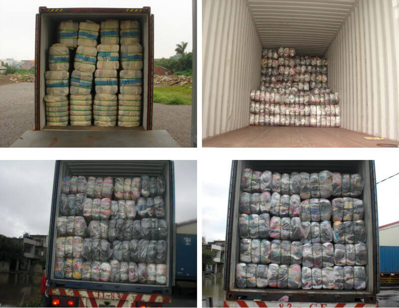 Container vận chuyển quần áo - túi xách nguyên kiện